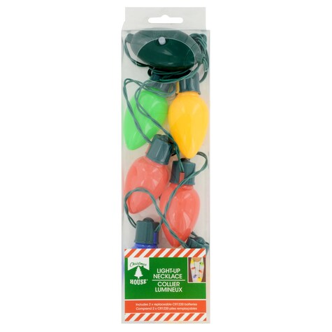 Christmas House Battery-Operated Large 6-Bulb Christmas Light Necklaces — Dollar Tree penny item