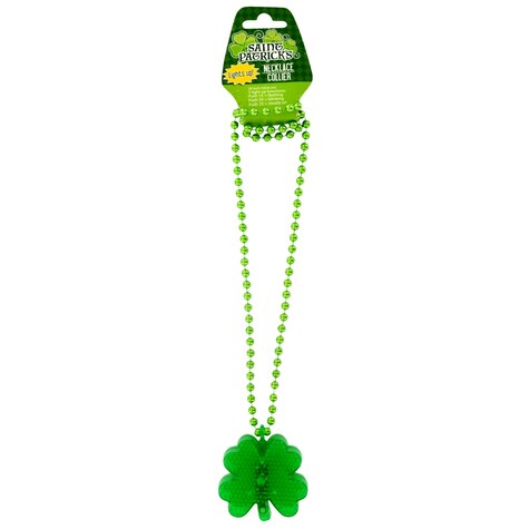 St. Patrick's Shamrock Light Up Necklaces, 20 in. — Dollar Tree penny item