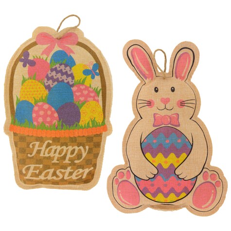 Burlap Hanging Easter Wall Decor — Dollar Tree penny item
