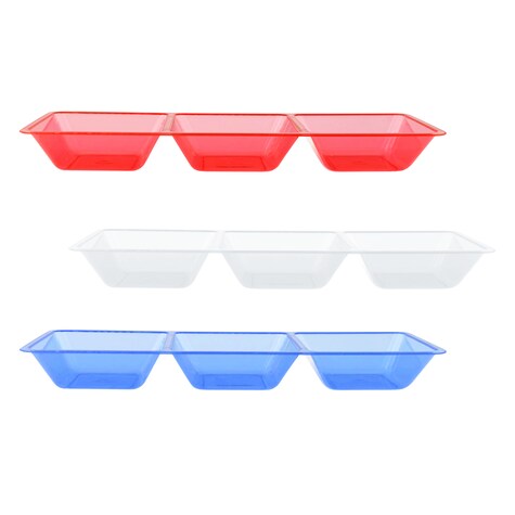 View 3Section Plastic Compartment Trays
