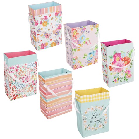View Voila Small Floral Gift Bags,