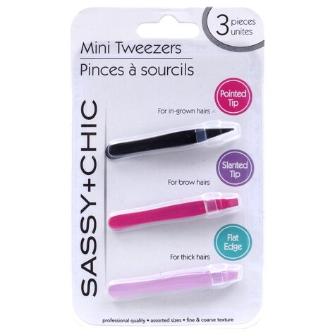 View Sassy+Chic Mini Tweezers, 3ct. Packs