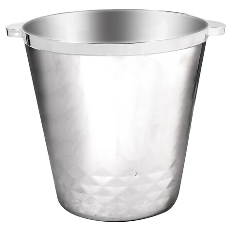 Bulk Silver Plastic Ice Buckets with Handles, 8 in. Dollar Tree