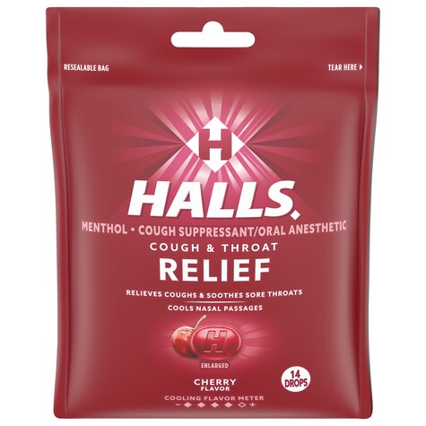 View HALLS Relief Menthol Cherry Cough