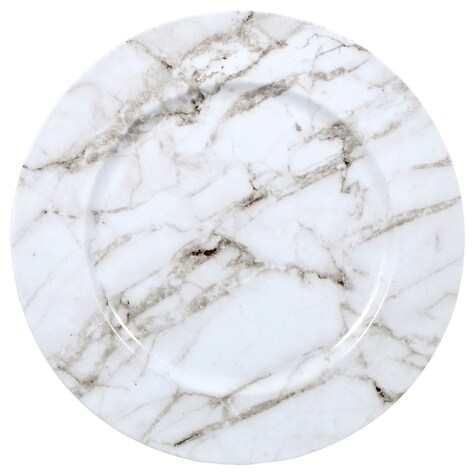 View MarbleLook Melamine Charger Plates, 13