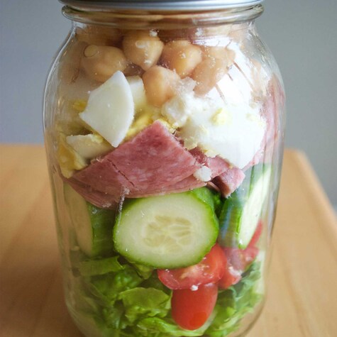 Chef Salad in a Jar