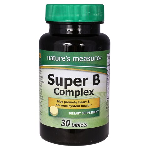 Natures Measure Super Vitamin B Complex 30 Ct Bottles