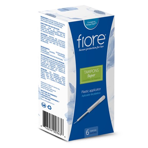 View Fiore Super Cotton Tampons, 6ct.