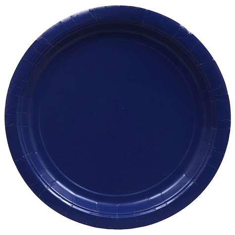 View Navy Blue Paper Party Plates,