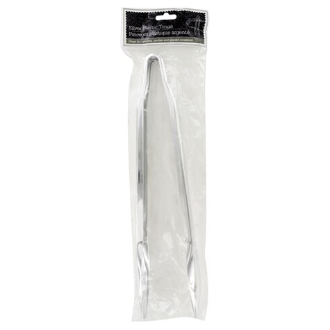 View Silver Plastic Tongs, 12 in.
