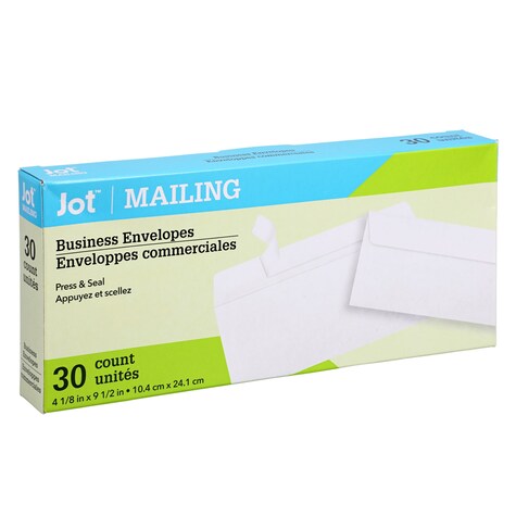 Jot Legal Size Press and Seal Mailing Envelopes, 30ct. 4.125 x 9.50 in