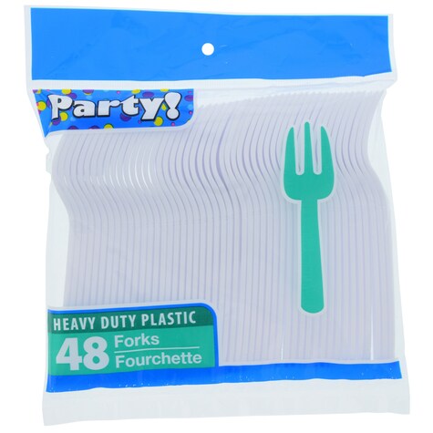 Bulk White Plastic Forks, 48ct. Bags Dollar Tree