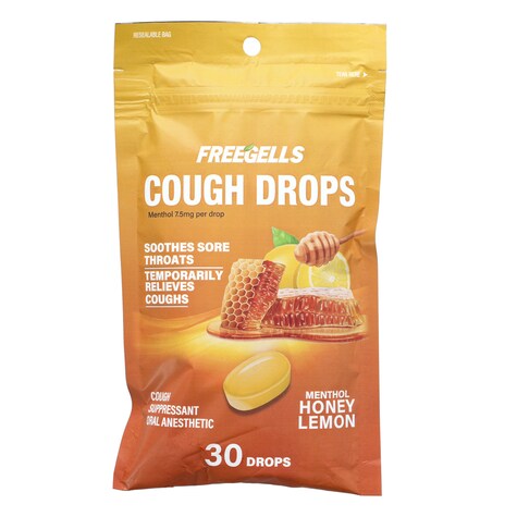 Freegells Honey Lemon Cough Drops, 30ct. Dollar Tree