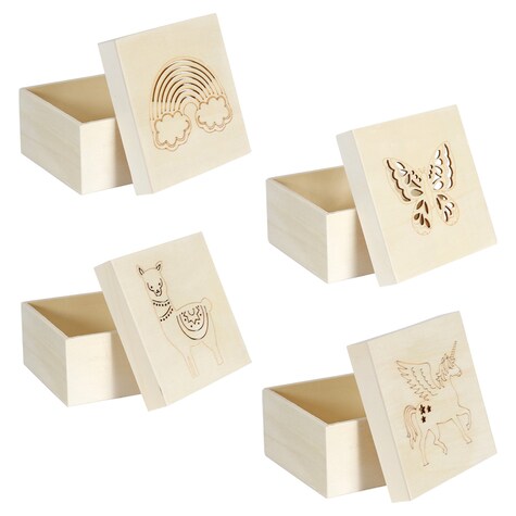 View Crafter's Square Wooden Decor Boxes