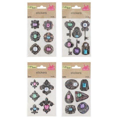 View Crafter's Square Puffy Jewelry Stickers