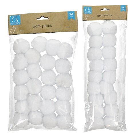 View Crafter's Square White Pom Poms
