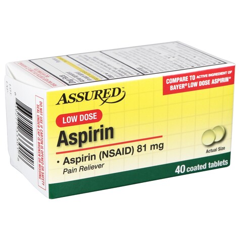 Bulk Assured 81mg. EntericCoated Aspirin, 60ct. Bottles Dollar Tree