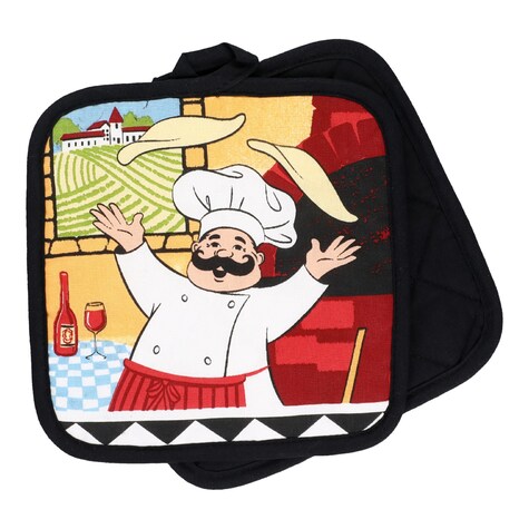 Home Collection ChefThemed Pot Holders, 2ct. Packs Dollar Tree