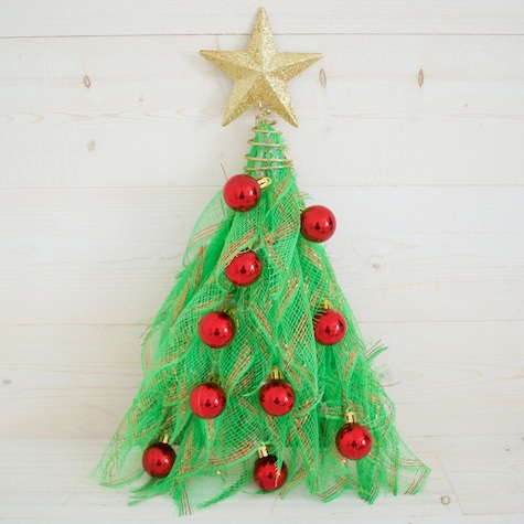 DIY Christmas Tree Deco Mesh Wreath