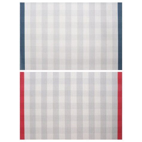 Bulk Home Collection Rectangular Placemats with Colored Trim, 11x17 in