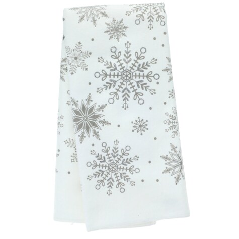 View Snowflake Kitchen Towel with Glitter,