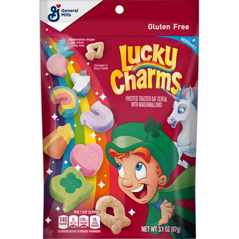 Bulk Lucky Charms Cereal, 3.1 oz. Pouches Dollar Tree