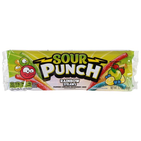 Bulk Sour Punch Rainbow Straws, 3.7 oz. Dollar Tree