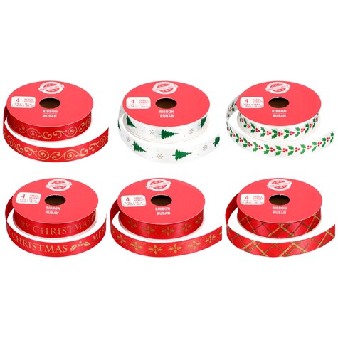 Metallic Print Satin Ribbon, 4 yd., 1 ct. | Dollar Tree