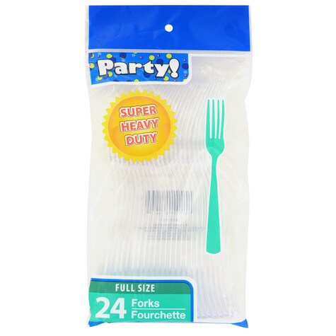 View Super HeavyDuty Clear Plastic Forks,