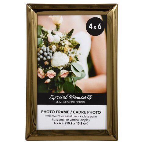 Bulk Special Moments Gold Metal Picture Frames, 4x6 in. Dollar Tree