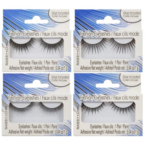 Bulk Sassy+Chic False Eyelashes with Adhesive Dollar Tree