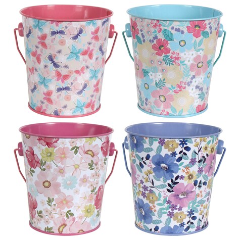 View Colorful Springtime Tin Pails with