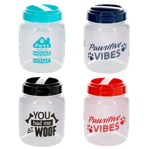 View Pet Printed Plastic Treat Jars