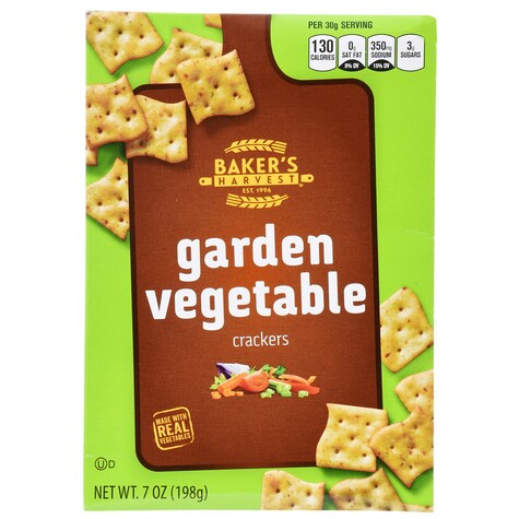 Bulk Baker's Harvest Garden Vegetable Baked Crackers, 7oz. Boxes