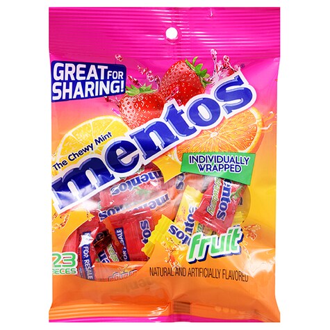 View Mentos Individually Wrapped Fruity Candies,