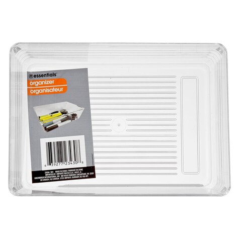 Bulk Essentials Clear Rectangular Drawer Organizers 8 75x6 25 In