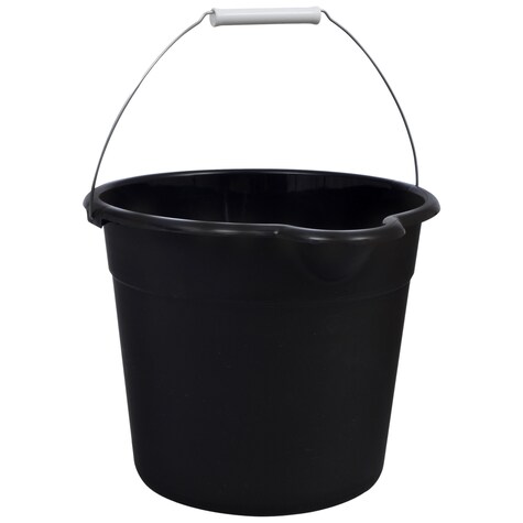 View Black Plastic Buckets with Handles,