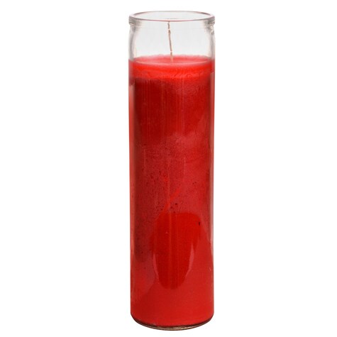 View Tall Red Glass Jar Candles,