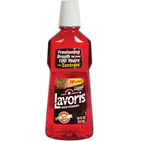 Lavoris Cinnamon Mouthwash, 18 oz.