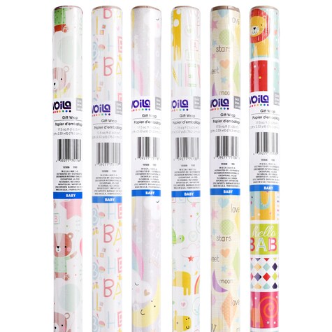 View Baby Shower Themed Wrapping Paper,