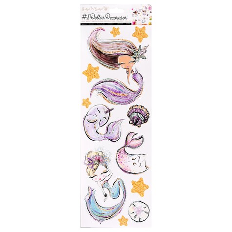 Bulk 1 Dollar Decorator Mermaid Wall Art Stickers Dollar Tree