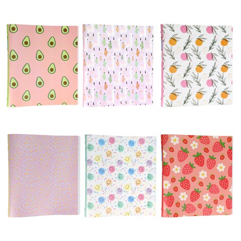 Bulk Printed 3Ring Notebook Binders, 9.75 x1.5x11.5 in. Dollar Tree