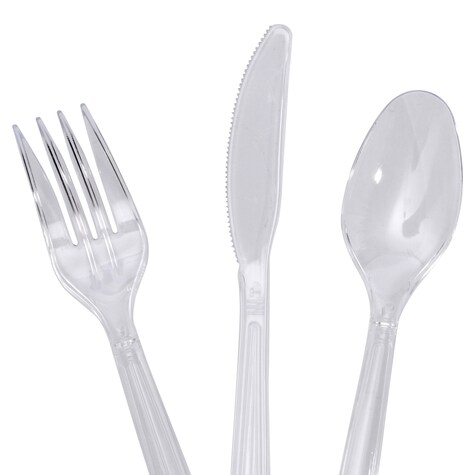 0 | Clear Plastic Utensils, 48-ct. Bags