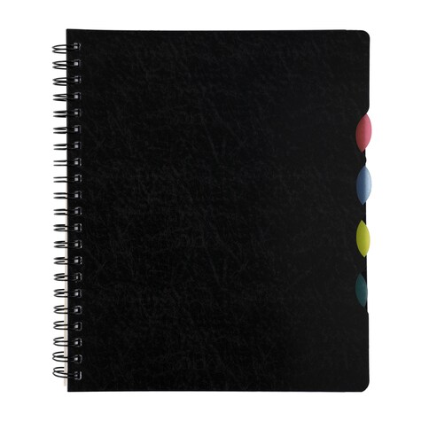 View 5Subject Black Spiral Notebooks with