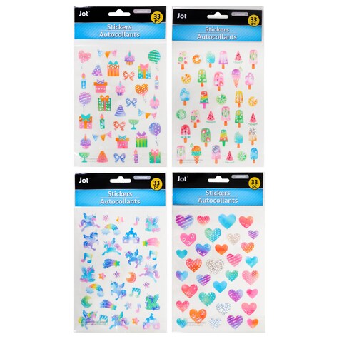 View Jot WatercolorStyle Stickers, 33ct. Packs