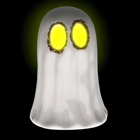 View Light Up Ceramic Ghost, 5-in.