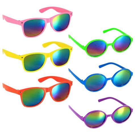 Bulk Multicolored Sunglasses, 5.375x1.75x0.875 in. Dollar Tree