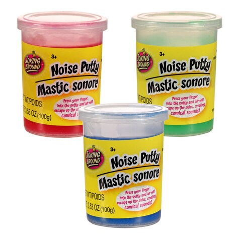 Bulk Joking Around Colored Noise Putty, 3.5 oz. Containers Dollar Tree