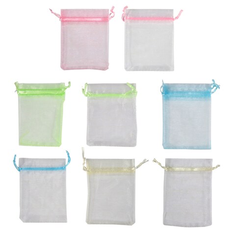 View Baby Shower Organza Drawstring Bags,