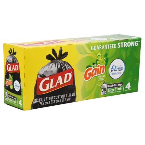 View Glad Trash Bags with Gain